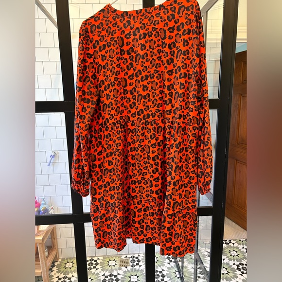 Graceatwood The Drop Red Animal Print Dress - L - Picture 4 of 4